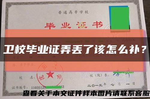 卫校毕业证弄丢了该怎么补？缩略图