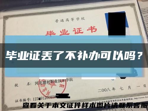 毕业证丢了不补办可以吗？缩略图
