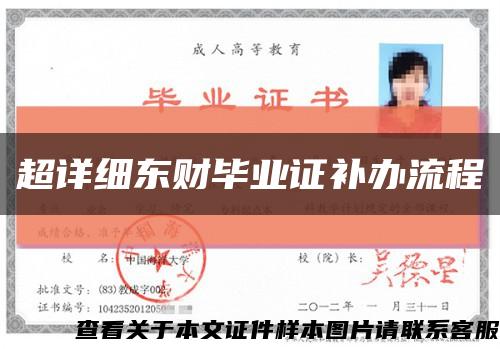 超详细东财毕业证补办流程缩略图