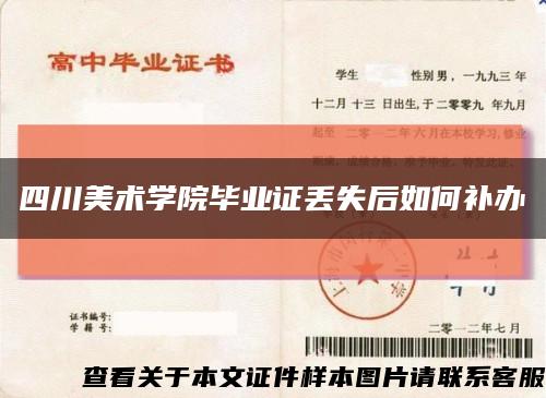 四川美术学院毕业证丢失后如何补办缩略图