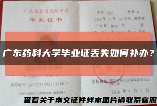 广东药科大学毕业证丢失如何补办？缩略图