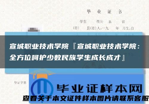 宣城职业技术学院『宣城职业技术学院：全方位呵护少数民族学生成长成才』缩略图