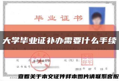 大学毕业证补办需要什么手续缩略图