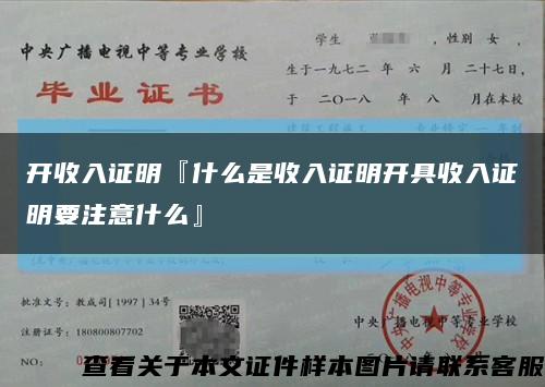 开收入证明『什么是收入证明开具收入证明要注意什么』缩略图