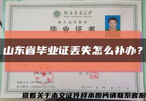 山东省毕业证丢失怎么补办？缩略图