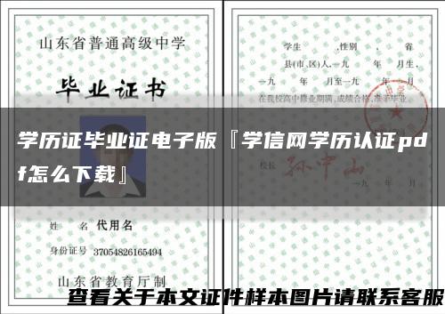 学历证毕业证电子版『学信网学历认证pdf怎么下载』缩略图