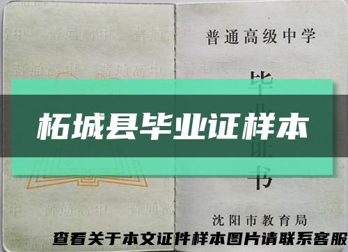 柘城县毕业证样本缩略图