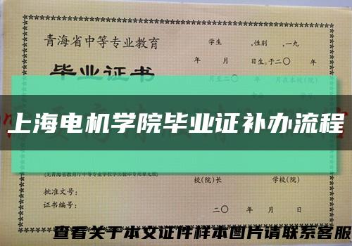 上海电机学院毕业证补办流程缩略图