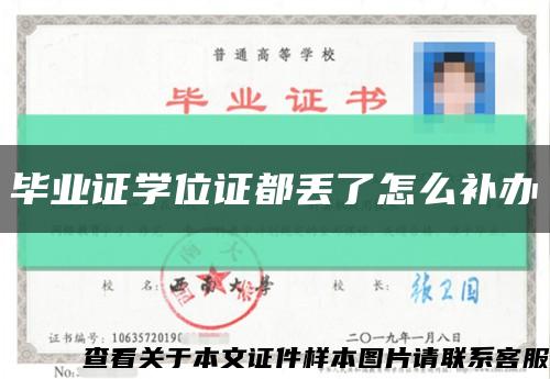 毕业证学位证都丢了怎么补办缩略图