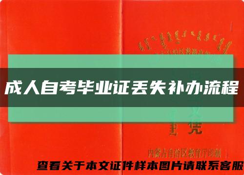成人自考毕业证丢失补办流程缩略图