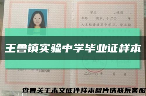 王鲁镇实验中学毕业证样本缩略图