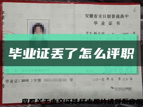 毕业证丢了怎么评职缩略图