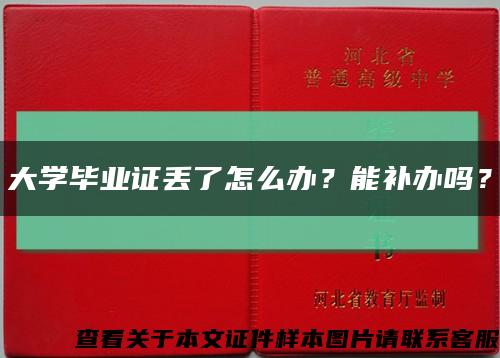 大学毕业证丢了怎么办？能补办吗？缩略图