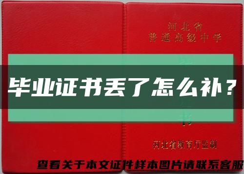 毕业证书丢了怎么补？缩略图