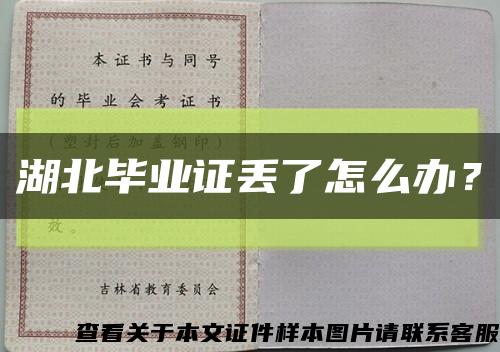 湖北毕业证丢了怎么办？缩略图