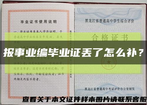 报事业编毕业证丢了怎么补？缩略图