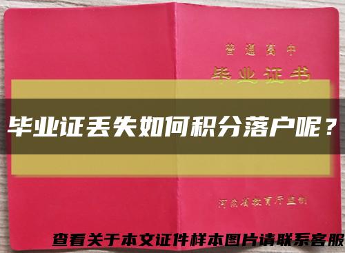 毕业证丢失如何积分落户呢？缩略图