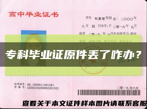 专科毕业证原件丢了咋办？缩略图