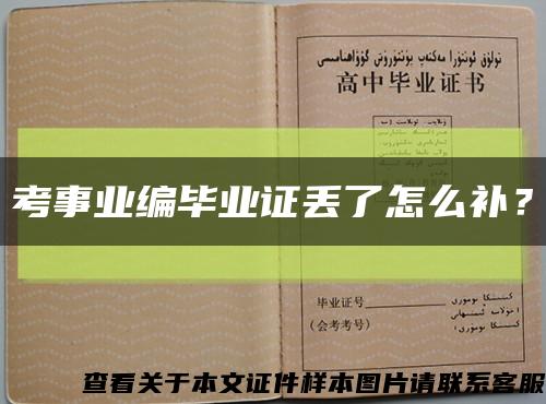 考事业编毕业证丢了怎么补？缩略图
