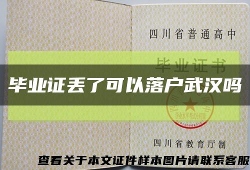 毕业证丢了可以落户武汉吗缩略图