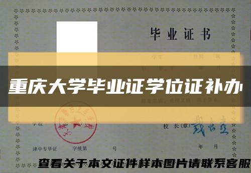 重庆大学毕业证学位证补办缩略图