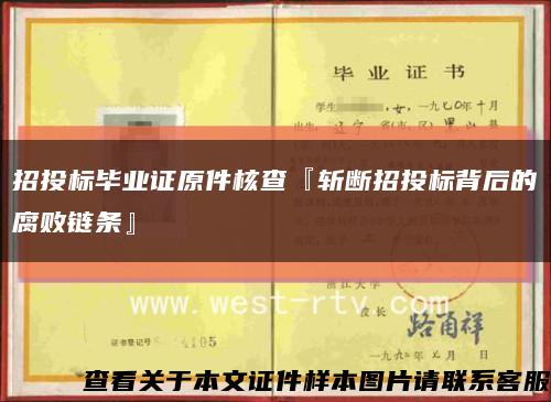 招投标毕业证原件核查『斩断招投标背后的腐败链条』缩略图