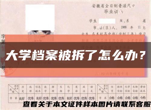 大学档案被拆了怎么办？缩略图