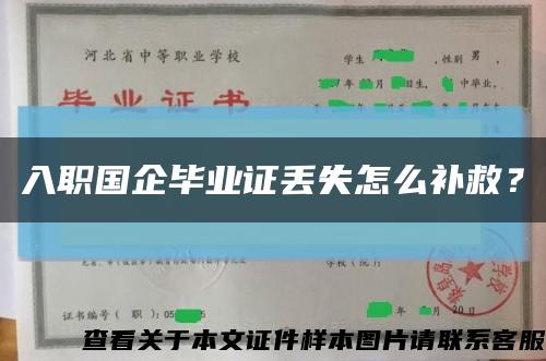 入职国企毕业证丢失怎么补救？缩略图
