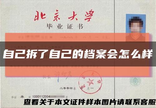 自己拆了自己的档案会怎么样缩略图