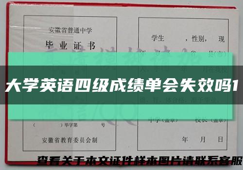 大学英语四级成绩单会失效吗1缩略图
