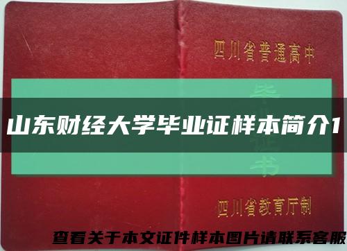 山东财经大学毕业证样本简介1缩略图