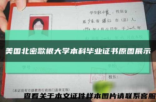 美国北密歇根大学本科毕业证书原图展示缩略图