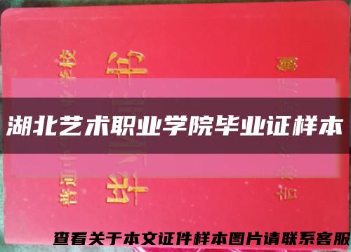 湖北艺术职业学院毕业证样本缩略图