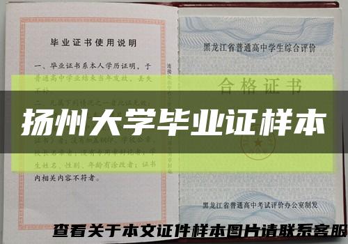 扬州大学毕业证样本缩略图