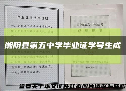 湘阴县第五中学毕业证学号生成缩略图