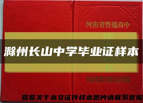 滁州长山中学毕业证样本缩略图