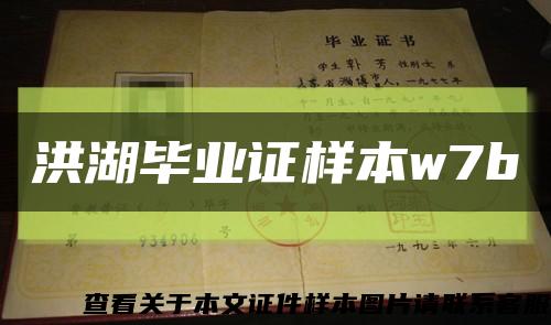 洪湖毕业证样本w7b缩略图