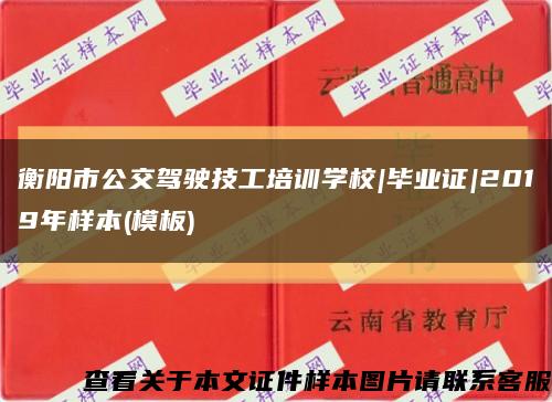 衡阳市公交驾驶技工培训学校|毕业证|2019年样本(模板)缩略图