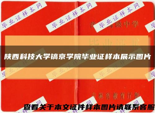 陕西科技大学镐京学院毕业证样本展示图片缩略图