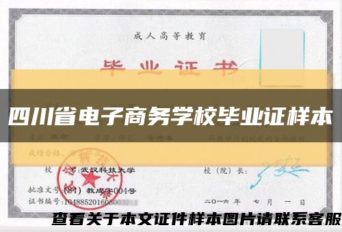 四川省电子商务学校毕业证样本缩略图