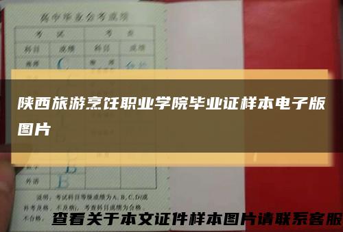 陕西旅游烹饪职业学院毕业证样本电子版图片缩略图