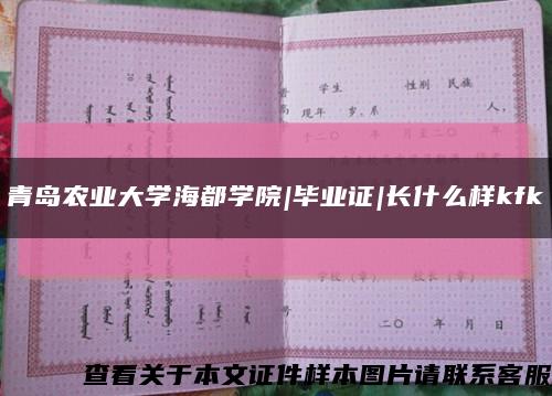 青岛农业大学海都学院|毕业证|长什么样kfk缩略图