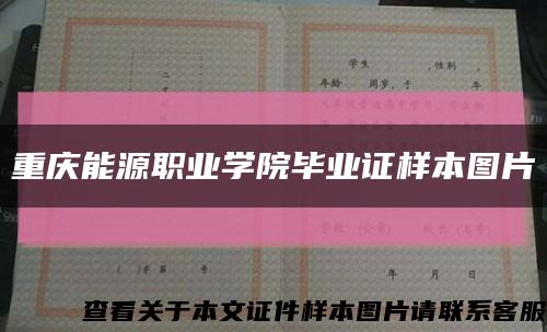 重庆能源职业学院毕业证样本图片缩略图