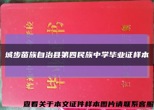 城步苗族自治县第四民族中学毕业证样本缩略图