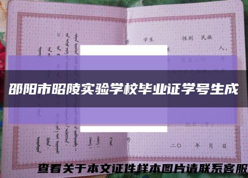 邵阳市昭陵实验学校毕业证学号生成缩略图