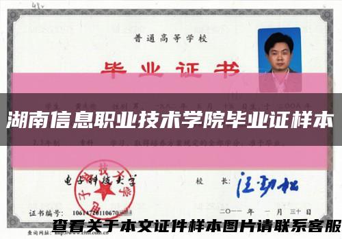 湖南信息职业技术学院毕业证样本缩略图