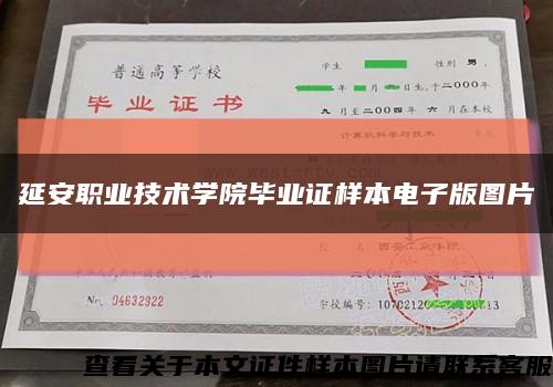 延安职业技术学院毕业证样本电子版图片缩略图