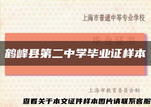 鹤峰县第二中学毕业证样本缩略图