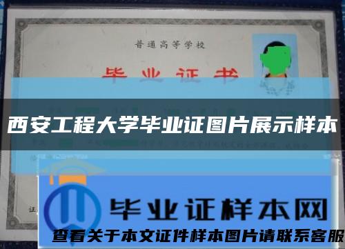 西安工程大学毕业证图片展示样本缩略图