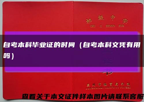 自考本科毕业证的时间（自考本科文凭有用吗）缩略图